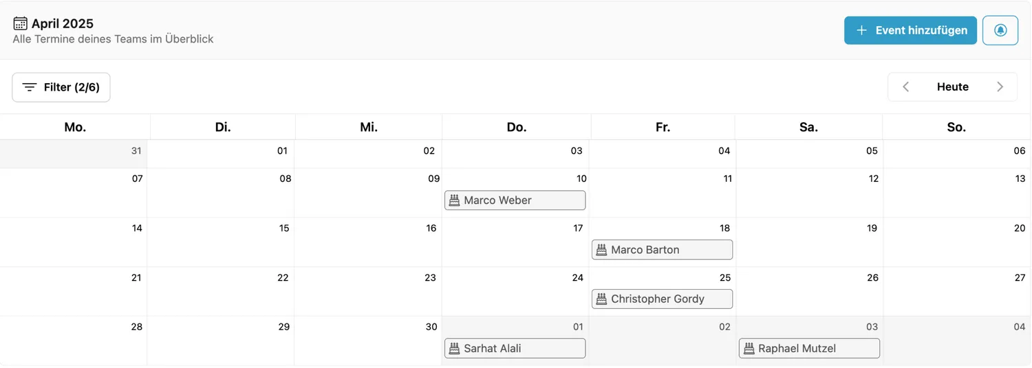 Geburtstagskalender